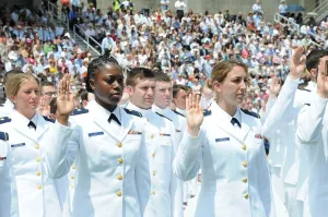 Graduation Prints: Cadets at the Coast Guard Academy's 128th commencement exercises take their oath of office