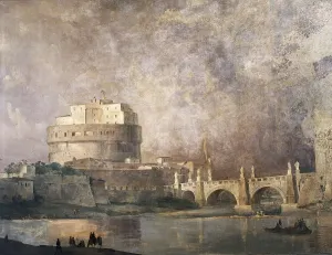 Panorama Prints: CAFFI, Ippolito (1809-1866). Castel Sant'Angelo