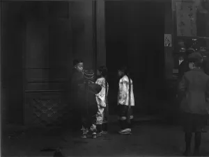 Chinatown Prints: California, boy with cigar: original title: His first cigar