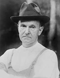 Calvin Prints: Calvin Coolidge in his farmer's work clothes