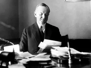 Images Dated 12th March 2007: Calvin Coolidge returns to his law office in Massachusettes