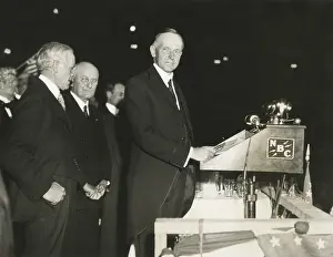 Former Presidents Prints: Calvin Coolidge spoke in support of Herbert Hoover, at Madison Square Garden