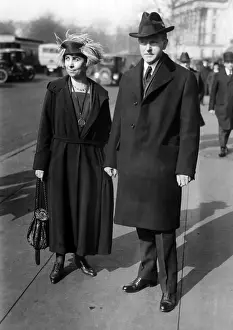 Sidewalk Prints: Calvin Coolidge with his wife in Washington D