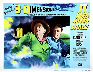 IT CAME FROM OUTER SPACE, from left: Joe Sawyer, Russell Johnson, 1953