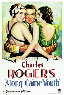Boyd Prints: ALONG CAME YOUTH, l-r: Betty Boyd, Charles Buddy Rogers, Frances Dee on poster art, 1930