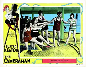 Swimsuit Prints: THE CAMERAMAN, US lobbycard, Buster Keaton, 1928