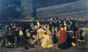 1869 Prints: CAMMARANOMichele (1835-1920). St Mark's Square in Venice
