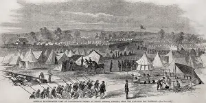 Cook Prints: Camp of Confederate troops at White Springs, Virginia, near the Manassas Gap railroad