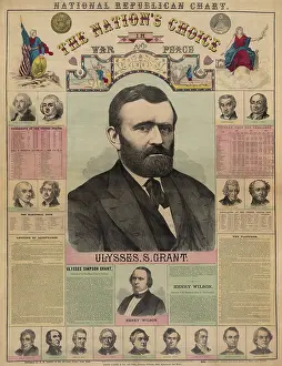 Columbia Prints: Campaign banner for the 1872 Republican presidential and vice presidential ticket