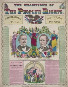 2017 Prints: Campaign broadside for Democratic candidates, Samuel Tilden and Thomas Henricks, 1876