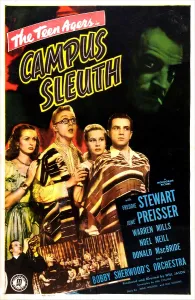 Poncho Prints: CAMPUS SLEUTH, US poster, from left: Noel Neill