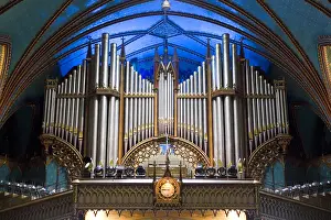 Gothic Revival Prints: CANADA. Montreal. Inside of Notre-Dame Basilica (Basilique Notre-Dame de Montreal)