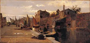 Sail Prints: Canal of the Venetian Lagoon, by Pietro Fragiacomo