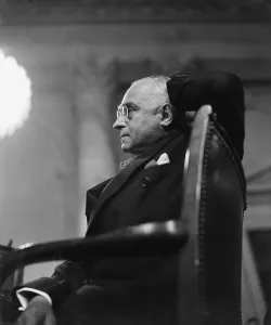 Legal Prints: Candid photo of Felix Frankfurter as members of the Senate Judiciary Subcommittee consider his fitness for the U