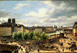 Means Of Transport Prints: Canella Giuseppe, View of the Seine in Paris