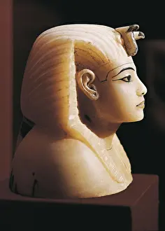Wadi Biban El Muluk Prints: Canopic vase lid with Tutamkhamen's effigy
