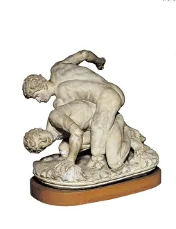 Ceramic Prints: CANOVA, Antonio (1757-1822). Wrestlers