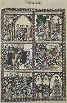 Miniatures Prints: Cantigas de Santa Maria (Virgin Mary Songs)