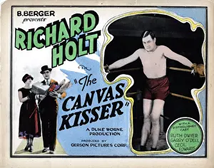 Ruth Prints: THE CANVAS KISSER, from left, Ruth Dwyer, Richard Holt, (aka Ashton Dearholt), 1925