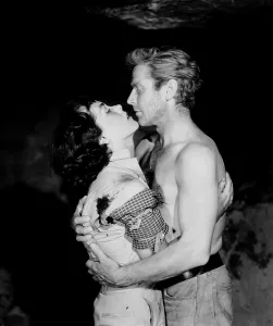 Images Dated 12th February 2014: CANYON CROSSROADS, from left, Phyllis Kirk, Richard Basehart, 1956