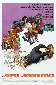 Boyd Prints: THE CAPER OF THE GOLDEN BULLS, US poster art, Stephen Boyd, (center), 1967