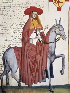 Petrarch 1304 1374 Prints: Capodilista Codex. 1434. Clergyman