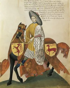 Petrarch 1304 1374 Prints: Capodilista Codex. 1434. Portrait of Pisano Capodilista