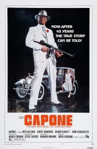 Vintage Car Prints: CAPONE, US poster art, front: Ben Gazzara; back: Susan Blakely