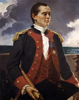 Epaulette Prints: Captain John Paul Jones, Continential Navy, in painting by Cecilia Beaux, 1906