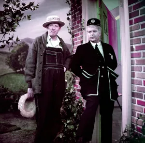 Hugh Prints: CAPTAIN KANGAROO, from left, Hugh Brannum (as Mr. Green Jeans), Bob Keeshan, ca. mid-1960s