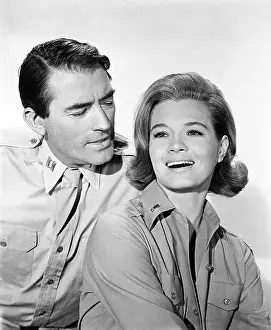 Angie Prints: CAPTAIN NEWMAN, M.D. from left: Gregory Peck, Angie Dickinson, 1963