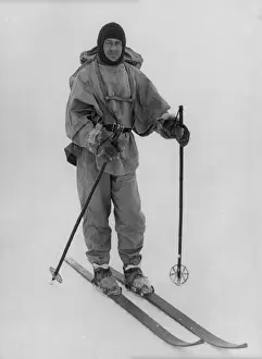 Frozen Prints: Captain Robert F. Scott skiing during the British Antarctic Expedition