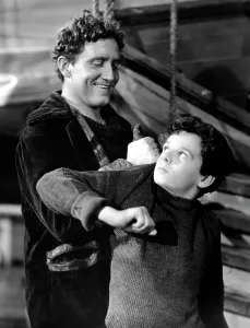 Grabbing Shirt Prints: CAPTAINS COURAGEOUS, Spencer Tracy, Freddie Bartholomew, 1937