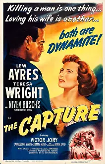 Teresa Prints: THE CAPTURE, US poster, from left: Lew Ayres, Teresa Wright, 1950