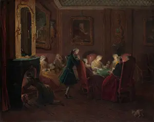 Informal Prints: CARD PLAYERS IN A DRAWING ROOM