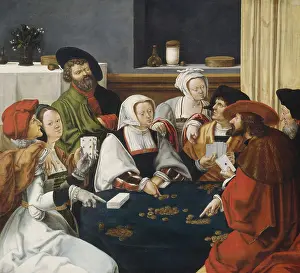 Eight People Prints: The Card Players, Lucas van Leyden