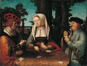Dusk Prints: The Card Players, by Van Leyden Lucas known as Luca da Leida