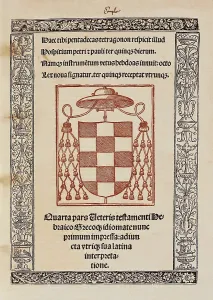 Cisneros Prints: Cardinal Cisneros Complutesian Polyglot Bible