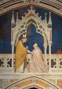 Canopy Prints: Cardinal Gentile Portino Montefiore Kneeling before St Martin of Tours