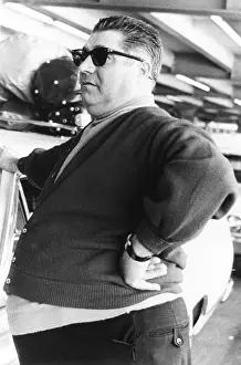 Undershirt Prints: Carl Corky Civella after he was served with a Federal subpoena at Miami International Airport