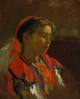 Shadows Prints: CARMELITA REQUENA, by Thomas Eakins, 1869, American painting, oil on canvas