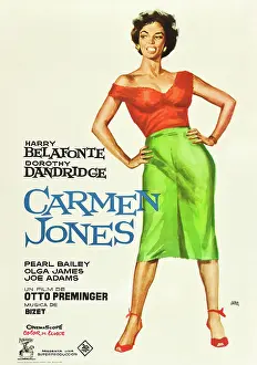 Skirt Prints: CARMEN JONES, Dorothy Dandridge on Spanish poster art
