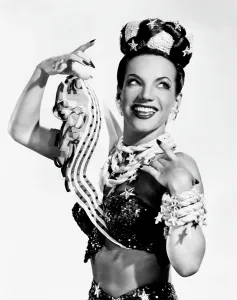 Fourth Of July Prints: Carmen Miranda, celebrating the Fourth of July, ca. mid-1940s