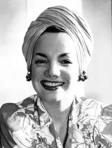 Turban Prints: Carmen Miranda, at home, summer 1947