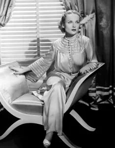 Lombard Prints: CAROLE LOMBARD, sitting, in a 1930's publicity portrait