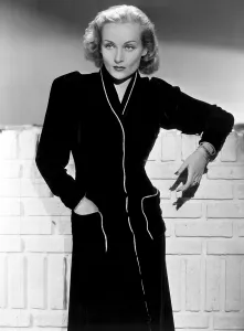 Lombard Prints: CAROLE LOMBARD, wearing a black dress, 1930's