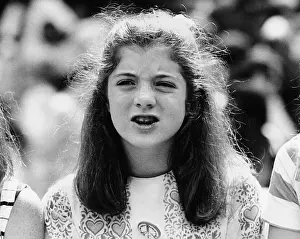 Caroline Prints: Caroline Kennedy, twelve years old and wearing braces on her teeth