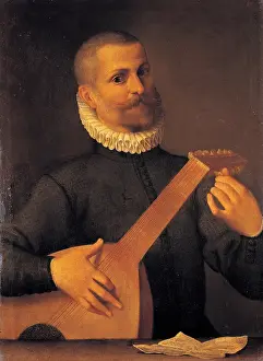 Skill Prints: Carracci Agostino, The Mandola Player