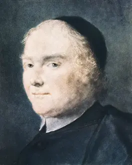 Pastel Prints: CARRIERA, Rosalba (1675-1757). Portrait of Pietro Metastasio