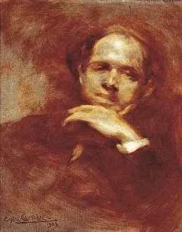 Casals Prints: CARRIERE, Eugne (1849-1906). Portrait of Pau Casals